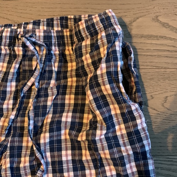 Blue Plaid Pajama PJ Pants with pockets size Medium - Picture 5 of 6